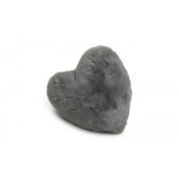 Fluffy heart grå - kudde i konstmaterial